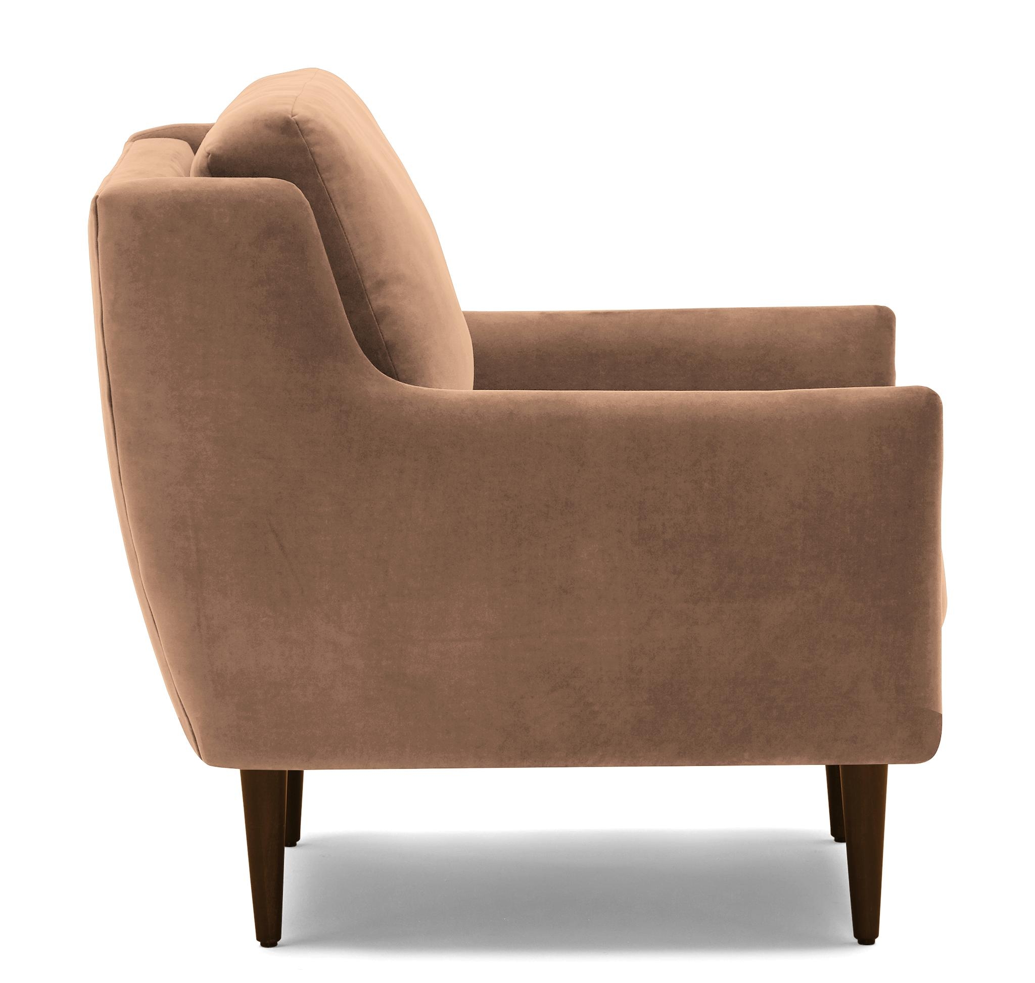Pink Bell Mid Century Modern Chair - Royale Blush - Mocha - Image 2