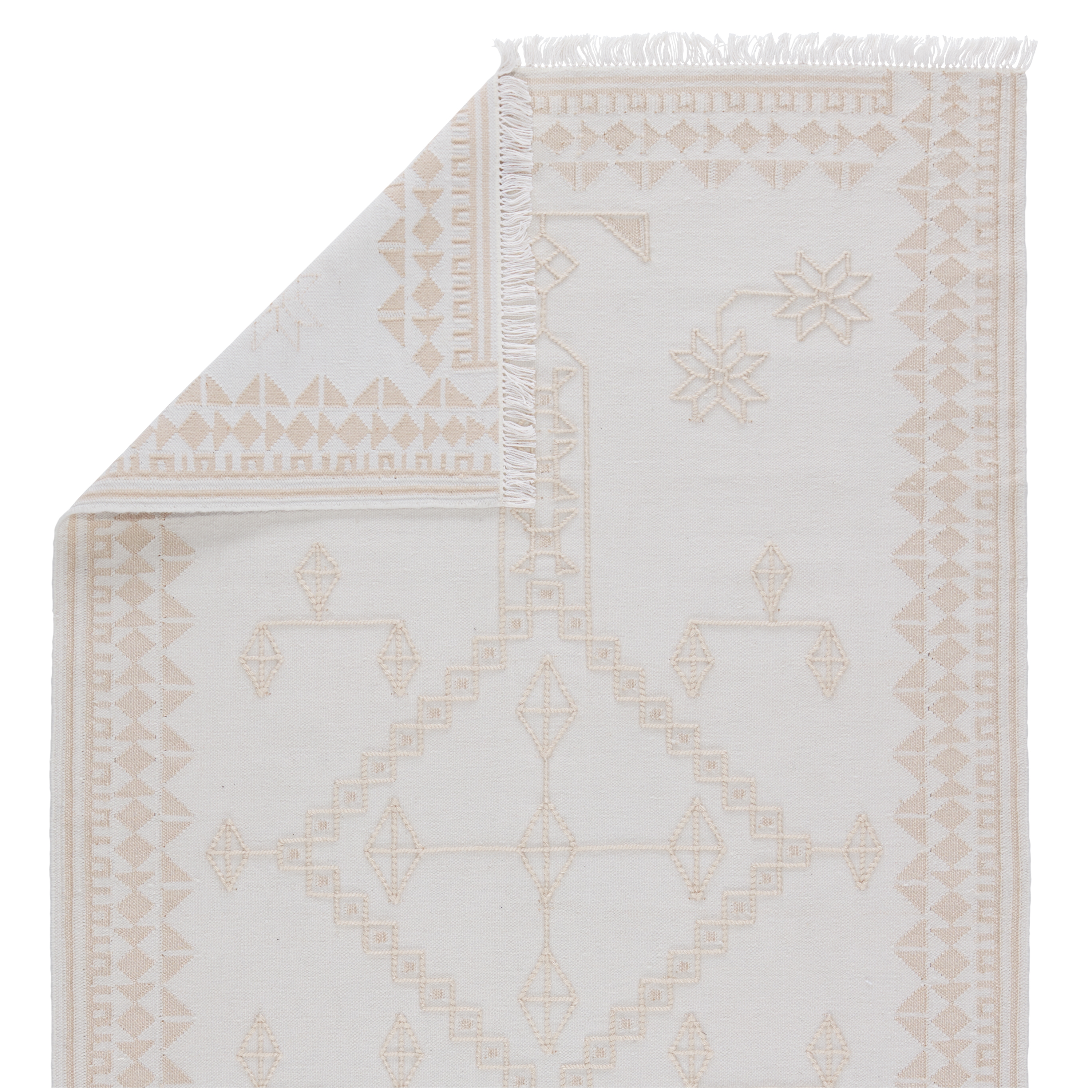 Ollin Indoor/ Outdoor Medallion White/ Cream Area Rug (10'X14') - Image 2