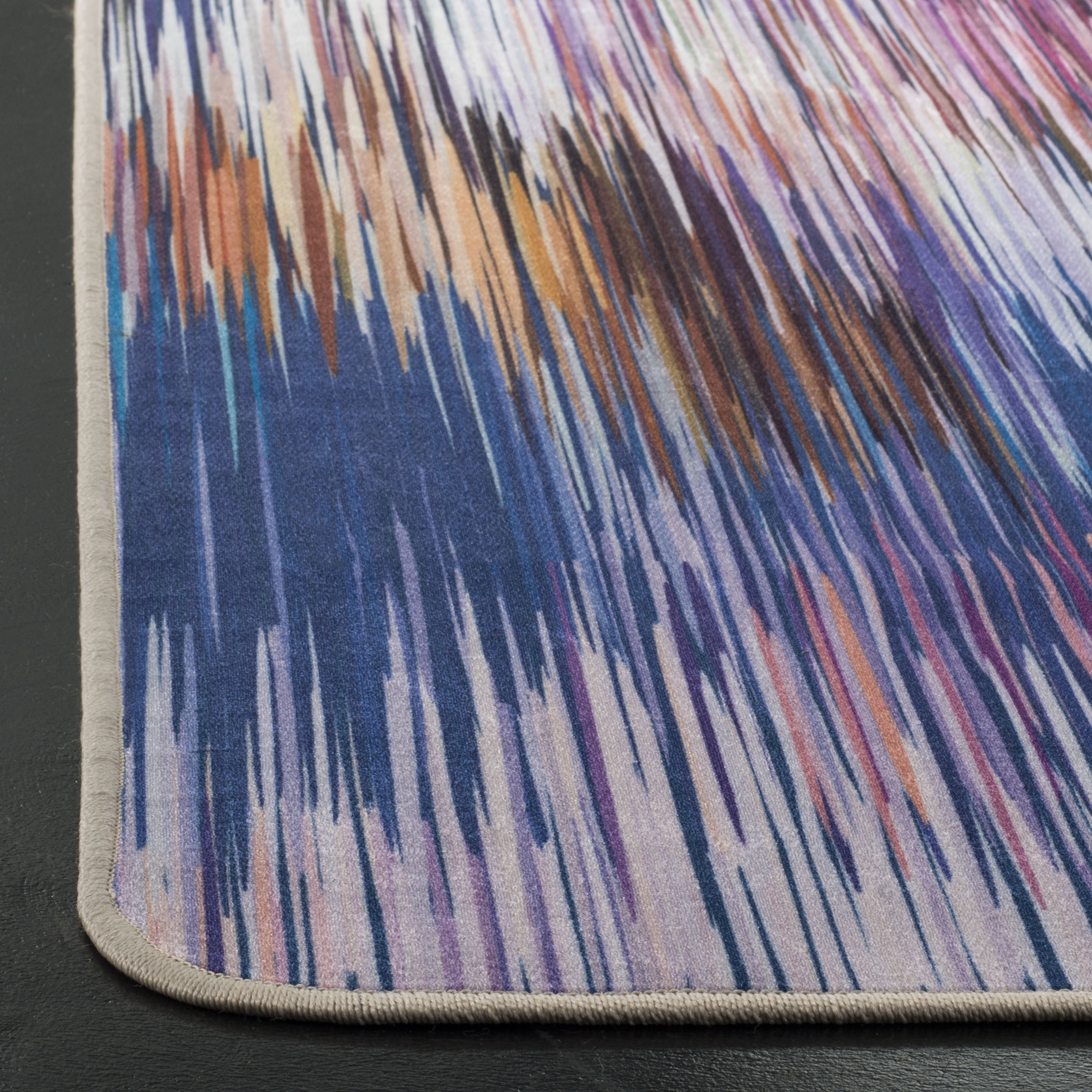 Arlo Home Indoor/Outdoor Woven Area Rug, DAY114P, Ivory/Purple,  5' 1" X 7' 6" - Image 2