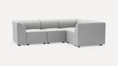 Burrow Mambo 4-Piece Sectional Sofa, Leg Finish: WalnutLegs - Image 1