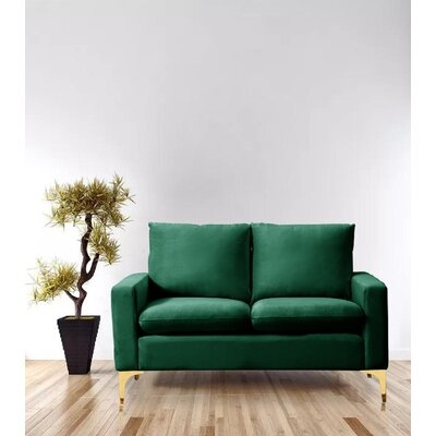 Pinegar 54.72'' Wide Velvet Square Arm Loveseat - Image 0