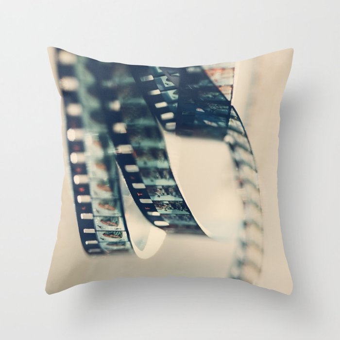 Super 8 Film Throw Pillow by Ingrid Beddoes Photography - Cover (20" x 20") With Pillow Insert - Indoor Pillow - Image 0