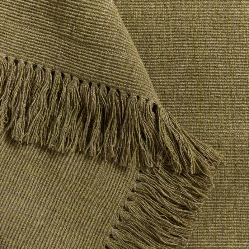 Flatweave Jute Tassel Oregano Green Area Rug 8'x10' by Laura Kim - Image 3