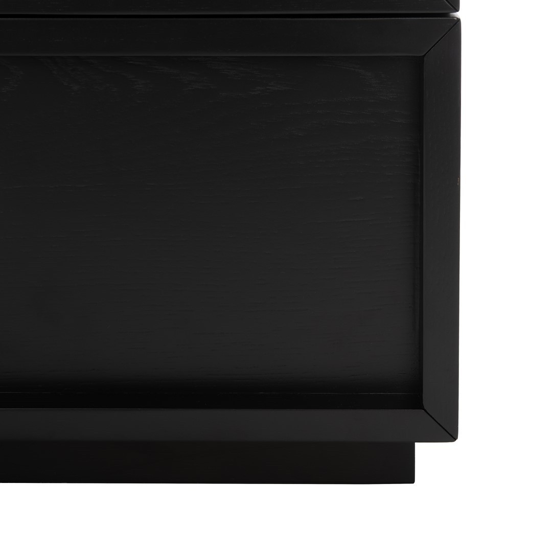 Zeus 2 Drawer Nightstand - Black - Image 4
