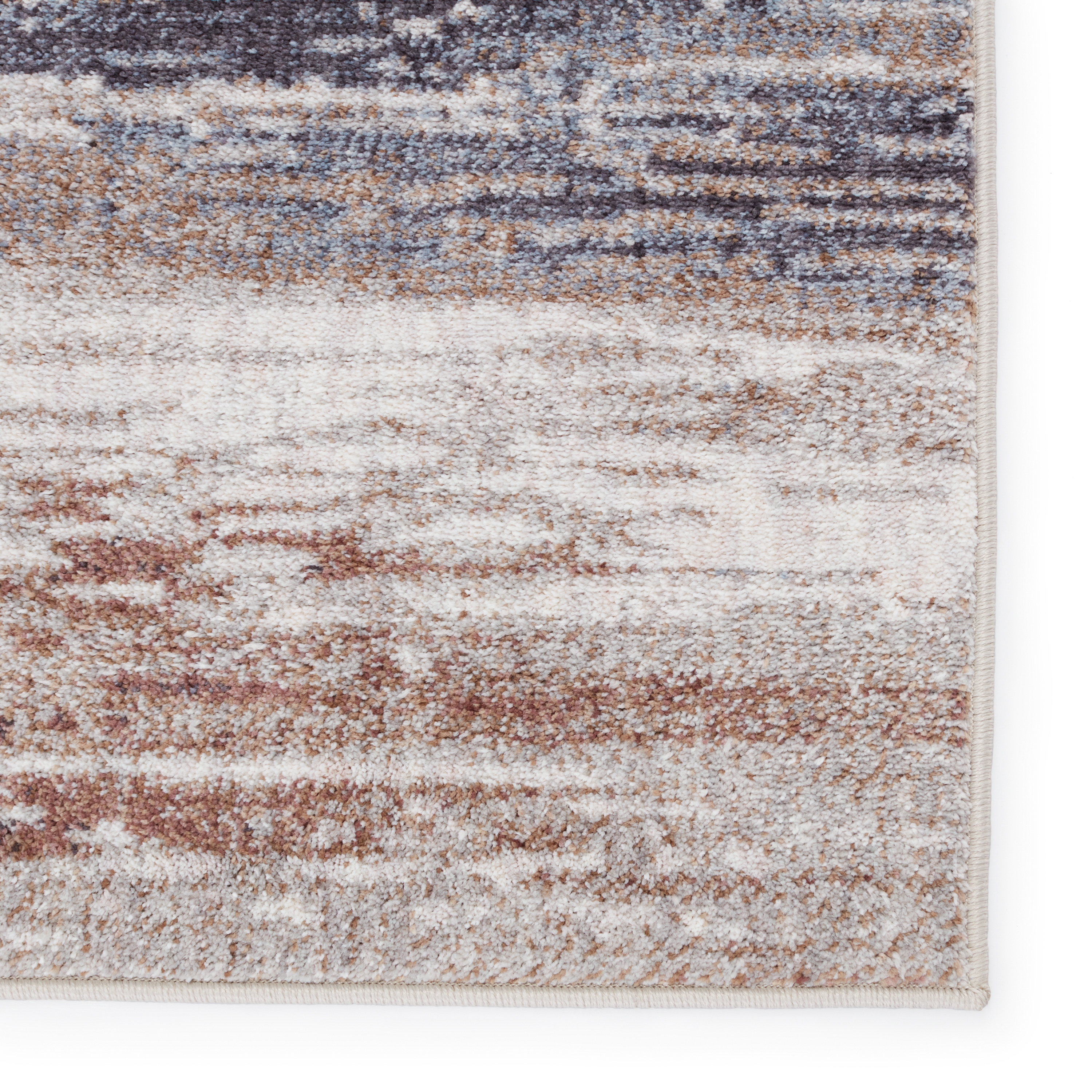 Vibe by Oberon Abstract Light Gray/ Brown Area Rug (10'X14') - Image 3