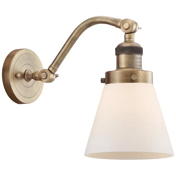 Zachary Glass Curved Arm Wall Sconce - Image 0