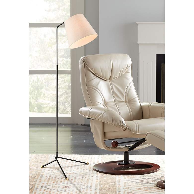 Pine Plains Metal Tripod Floor Lamp, Black - Image 1