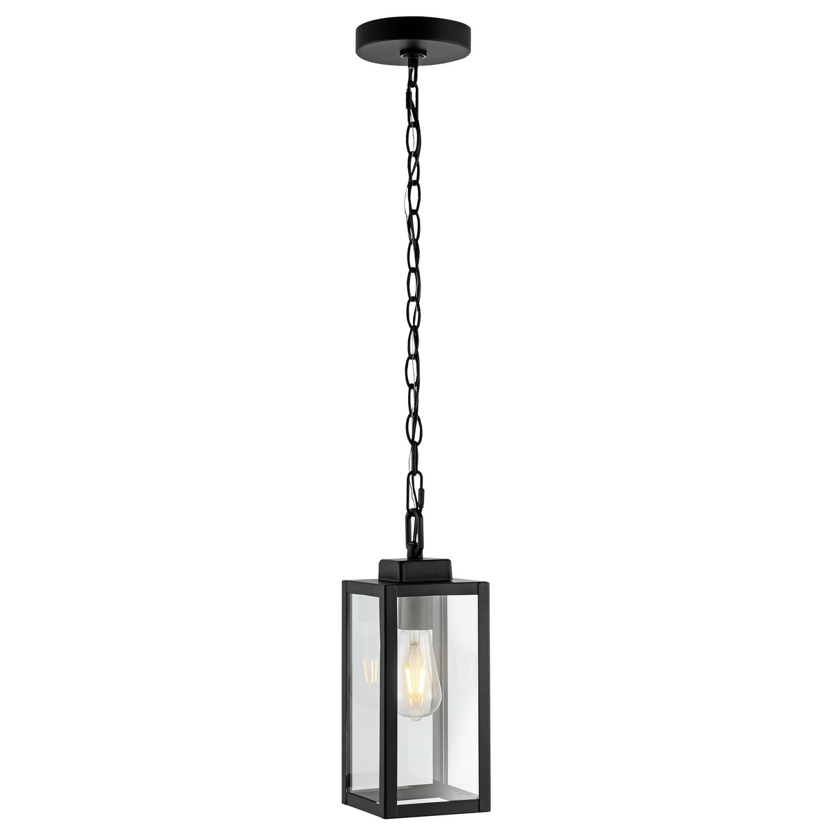Clemens 5" Outdoor Pendant - Black - Safavieh - Image 3
