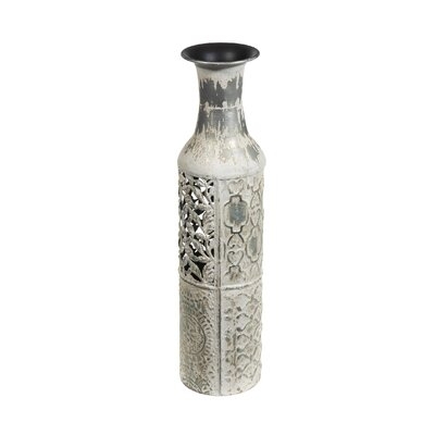 Leechburg White 18'' Stainless Steel Table Vase - Image 0