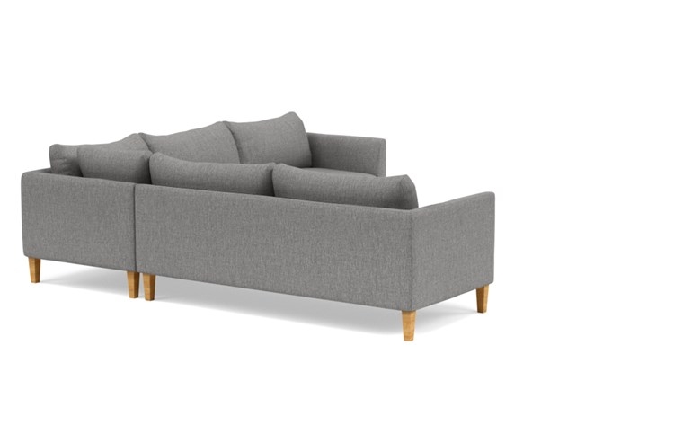 Owens Corner Sectional with Grey Plow Fabric and Natural Oak legs - Image 1