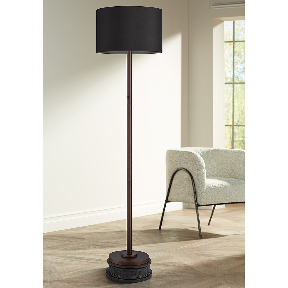 Possini Euro Meridian 76 3/8" Light Blaster Floor Lamp with Riser - Image 0