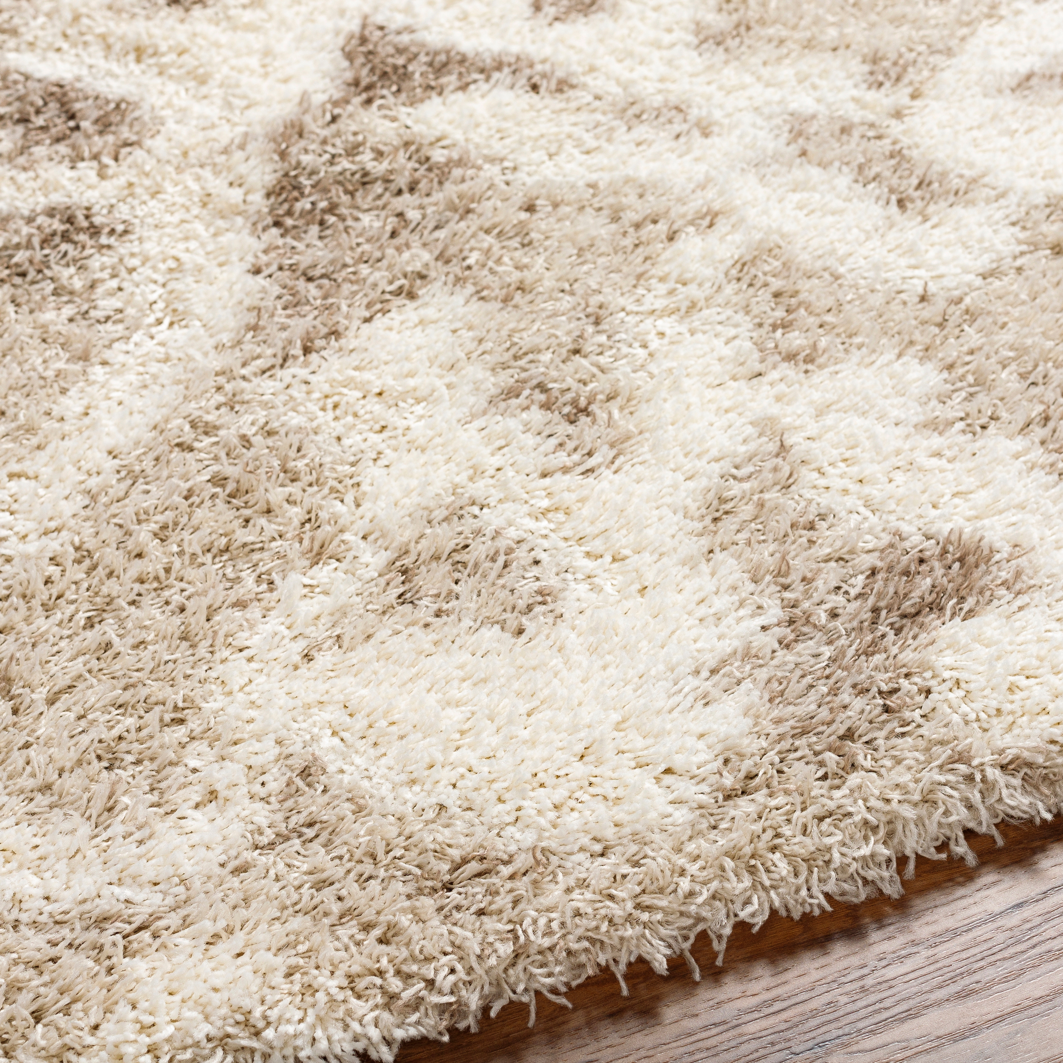Livabliss Urban Shag Beige Indoor 5'3" x 7'3" Machine Woven Rug - Image 3