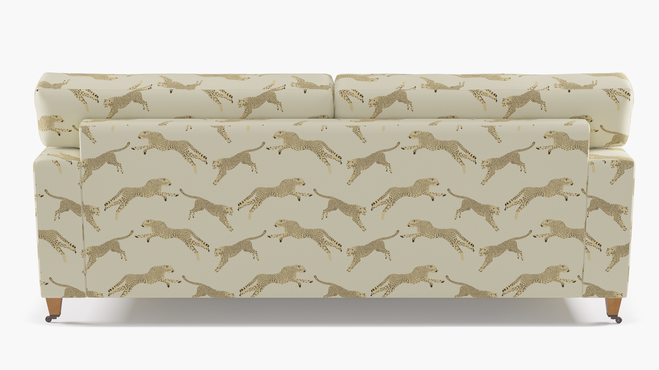 Classic Sofa, Desert Cheetah, Natural with Antique Brass Caster - Image 3