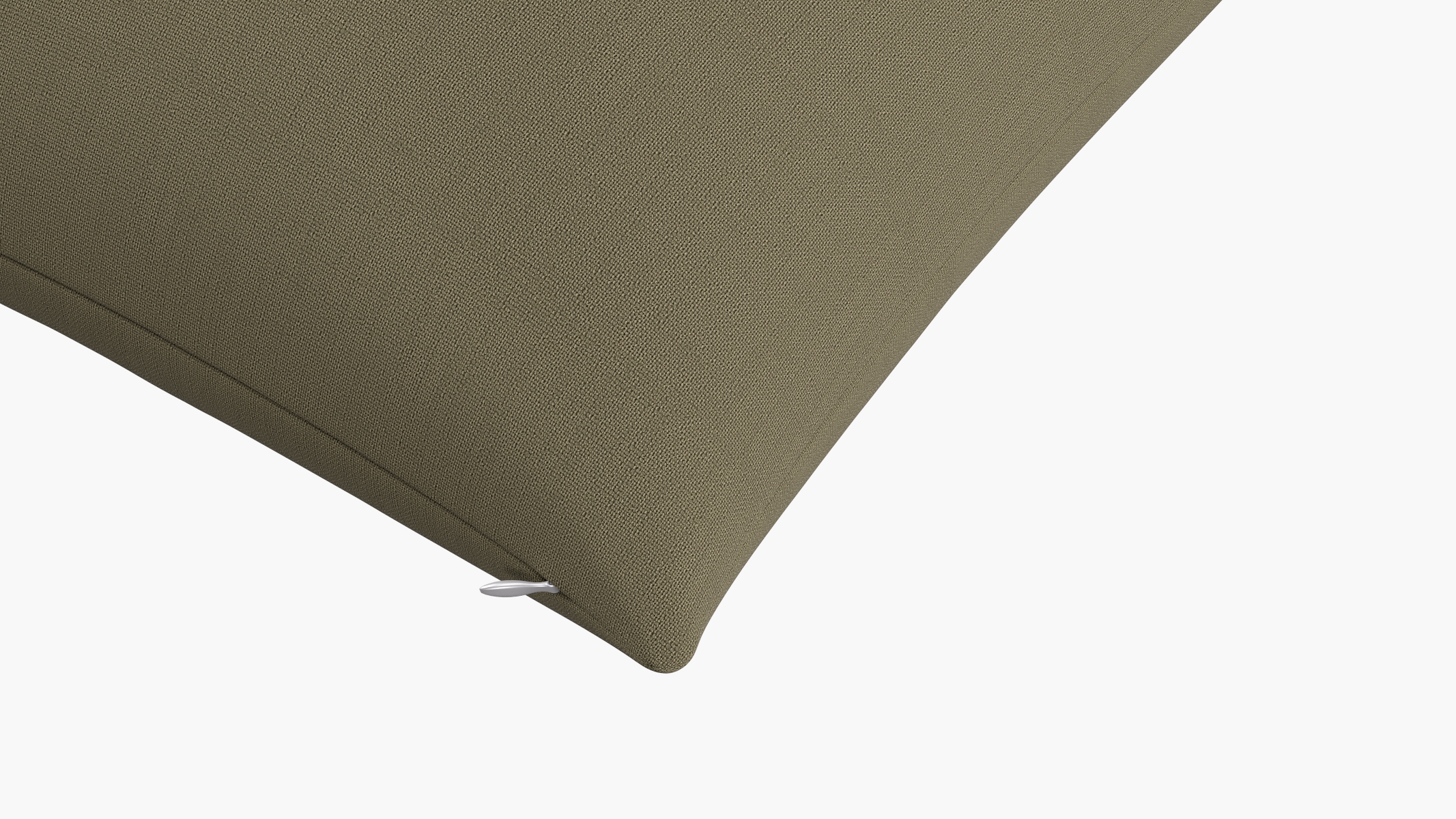 Throw Pillow 22", Olive Everyday Linen, 22" x 22" - Image 1
