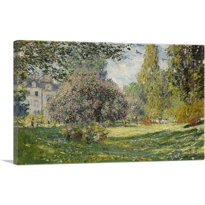 The Parc Monceau Landscape - Wrapped Canvas Painting Print - Image 0
