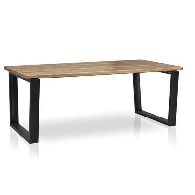 Nerio 78.7" Solid Oak Sled Dining Table - Image 0