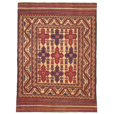 Hand Woven Shiravan Khaki Wool Sumak 6'7" X 8'10" - Image 0