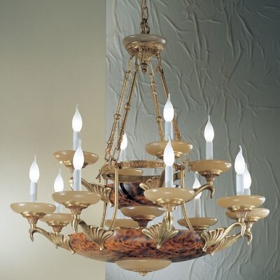 Queen Anne II 14-Light Candle Style Tiered Chandelier - Image 0