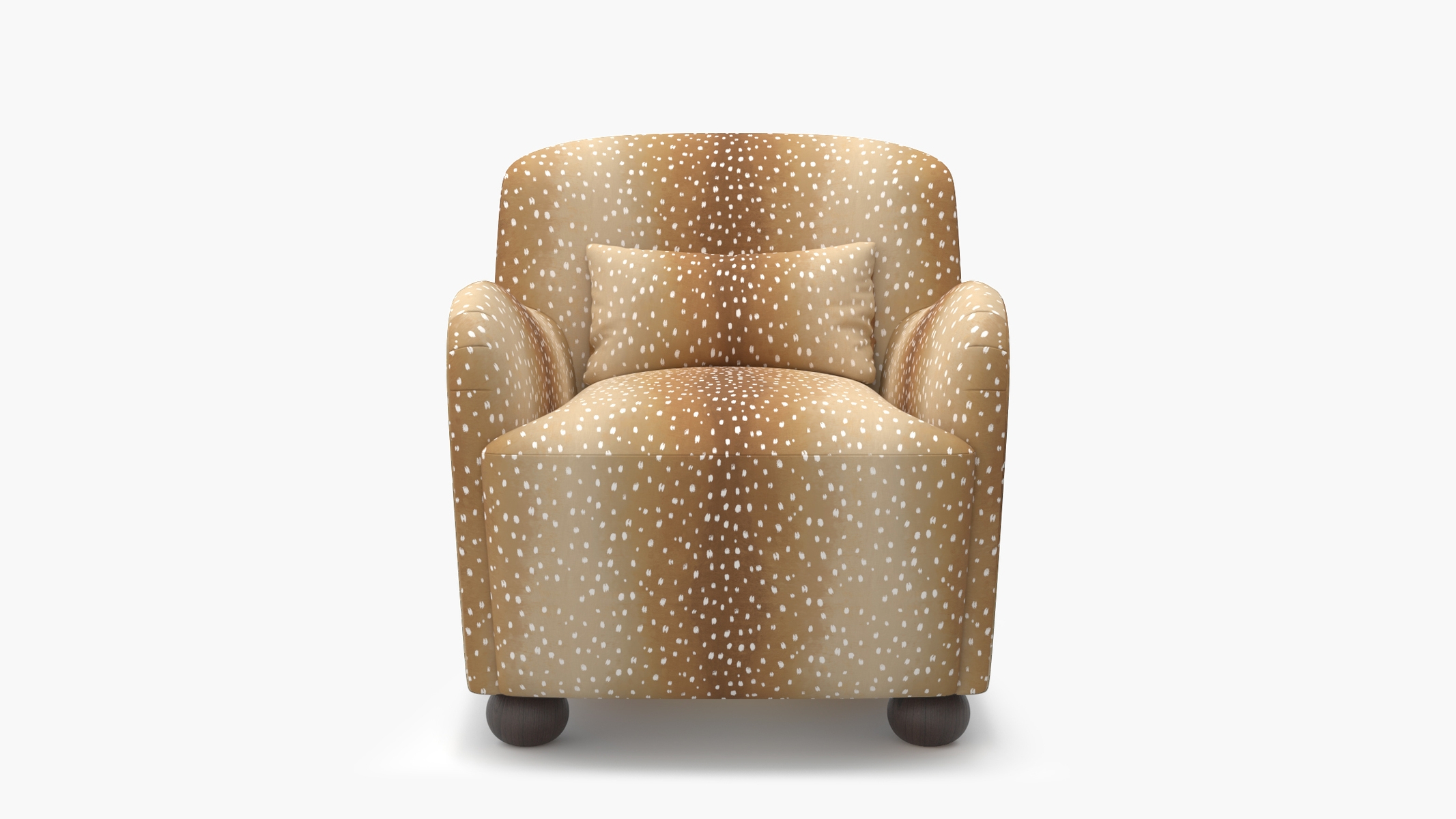 Club Chair, Faline, Espresso Bun Foot - Image 0