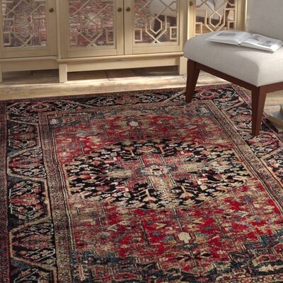 Mccall Oriental Red/Black Area Rug - Image 1