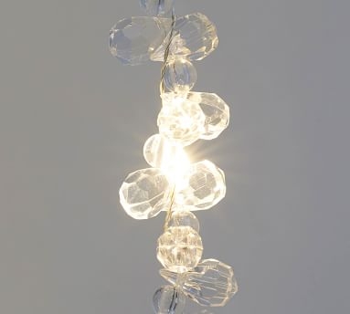 Crystal Rain String Lights, White, 6' x 6' - Image 1