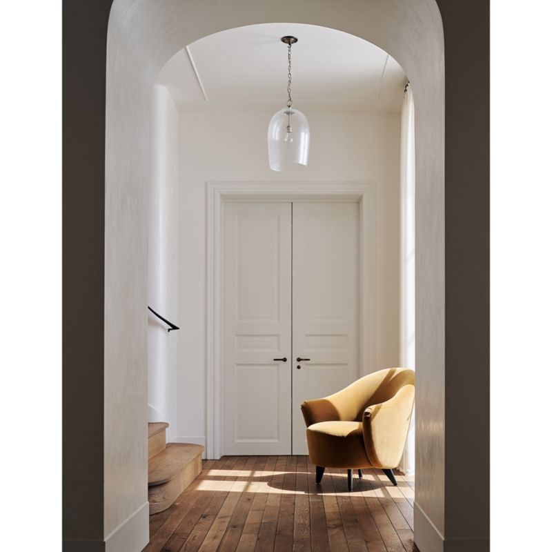 Sensorio Swoop Arm Velvet Accent Chair by Athena Calderone - Image 1