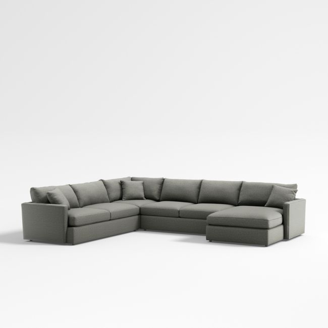 Lounge 4-Piece L-Shaped Sectional Sofa with Right-Arm Storage Chaise - Image 0