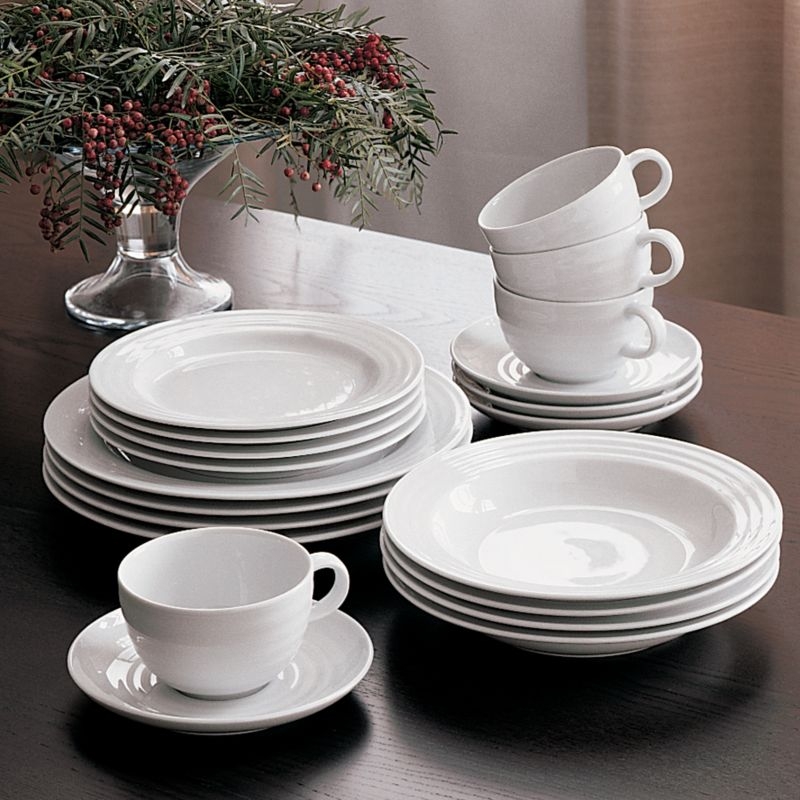 Roulette White Salad Plates, Set of 8 - Image 9