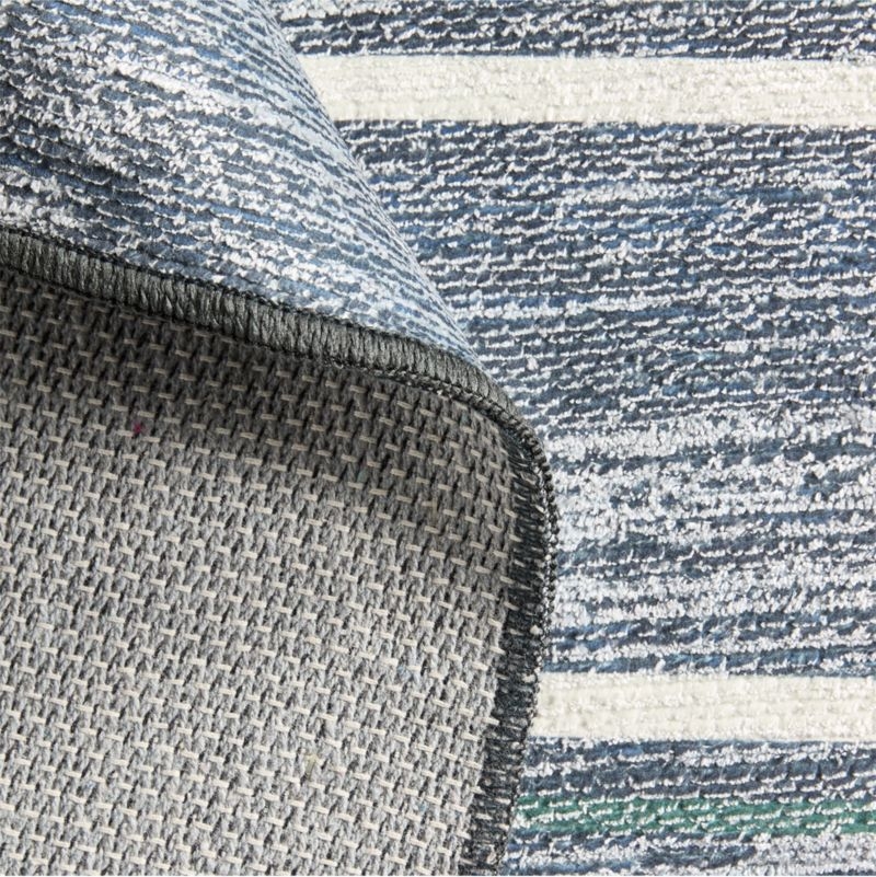 Brady Navy Blue Washable Area Rug 6'x9' - Image 5