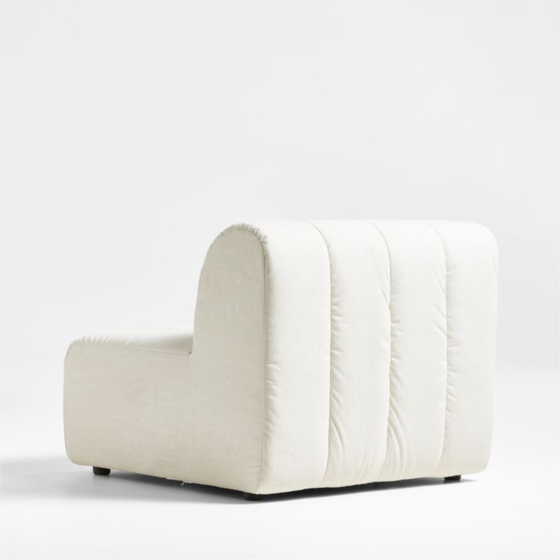 Jade Heathered Ivory Armless Upholstered Sectional Sofa - Image 3