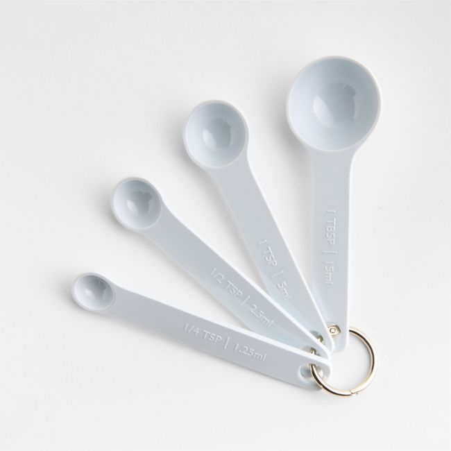 White Melamine Measuring Spoons, Set of 4 - Image 0