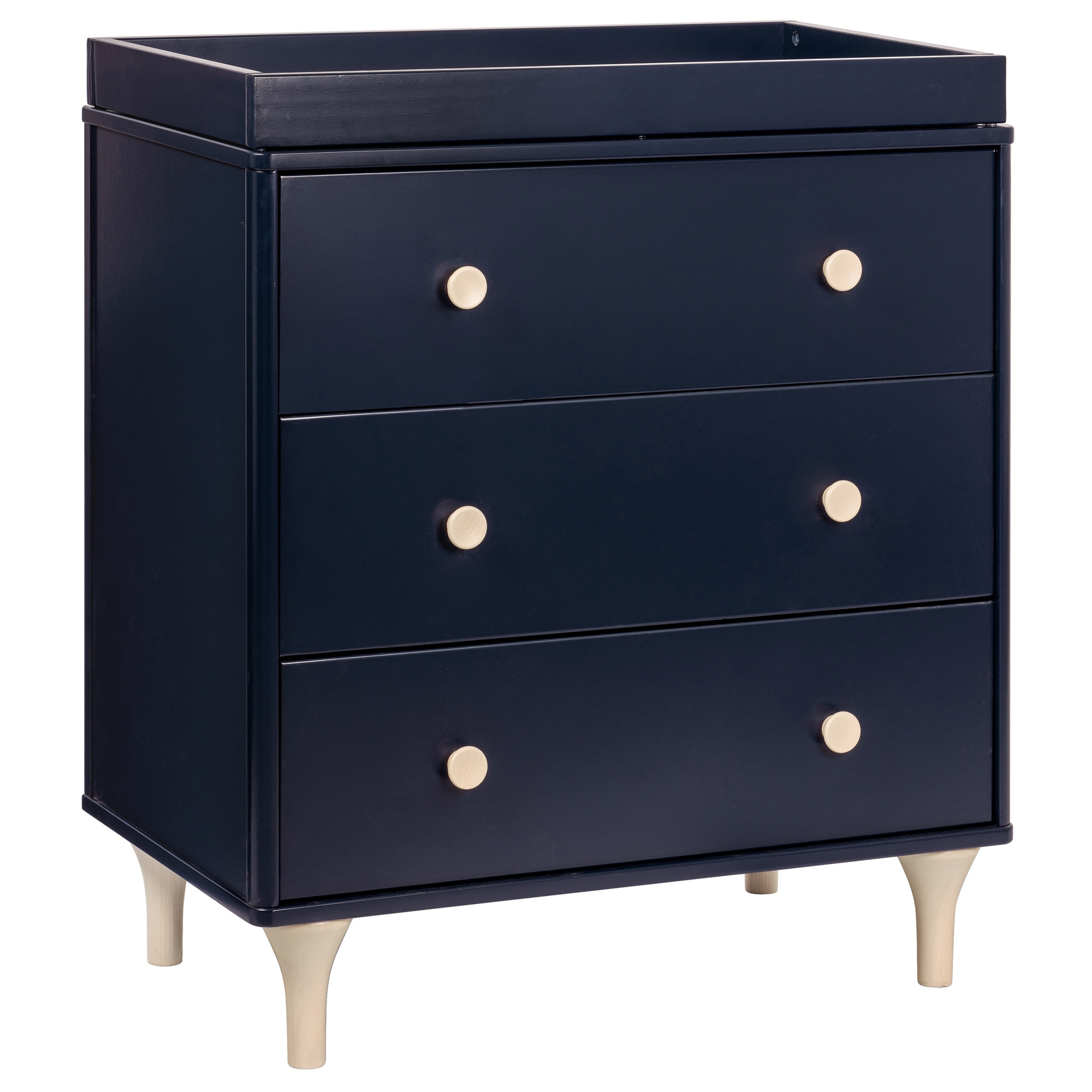 Babyletto Lolly Modern Classic Navy Blue Changing Station Dresser - Image 0