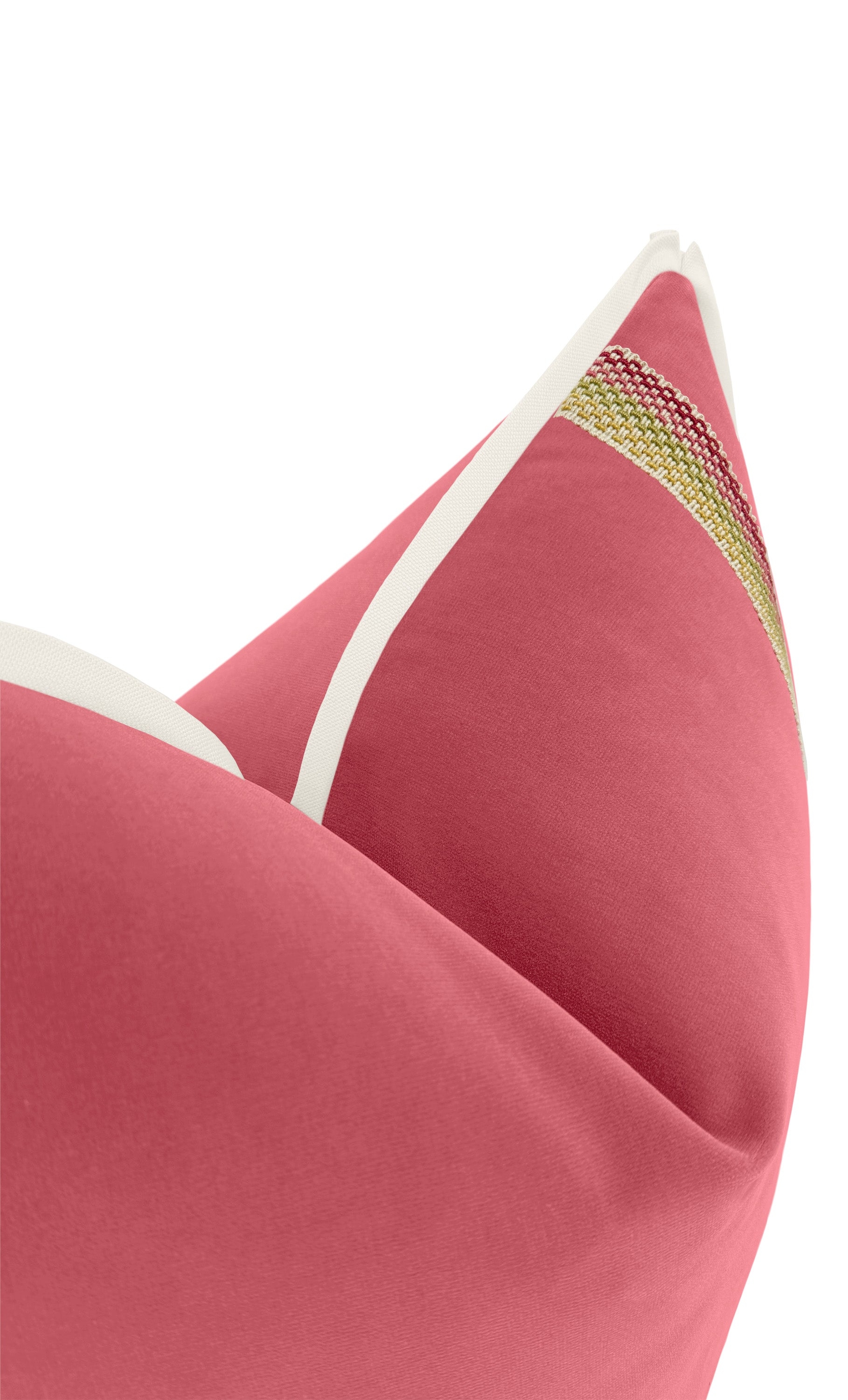 THE MILLICENT | SIGNATURE VELVET // ROSÉ PINK + WATERLILY TRIM - Sample 4" X 4" - Image 2