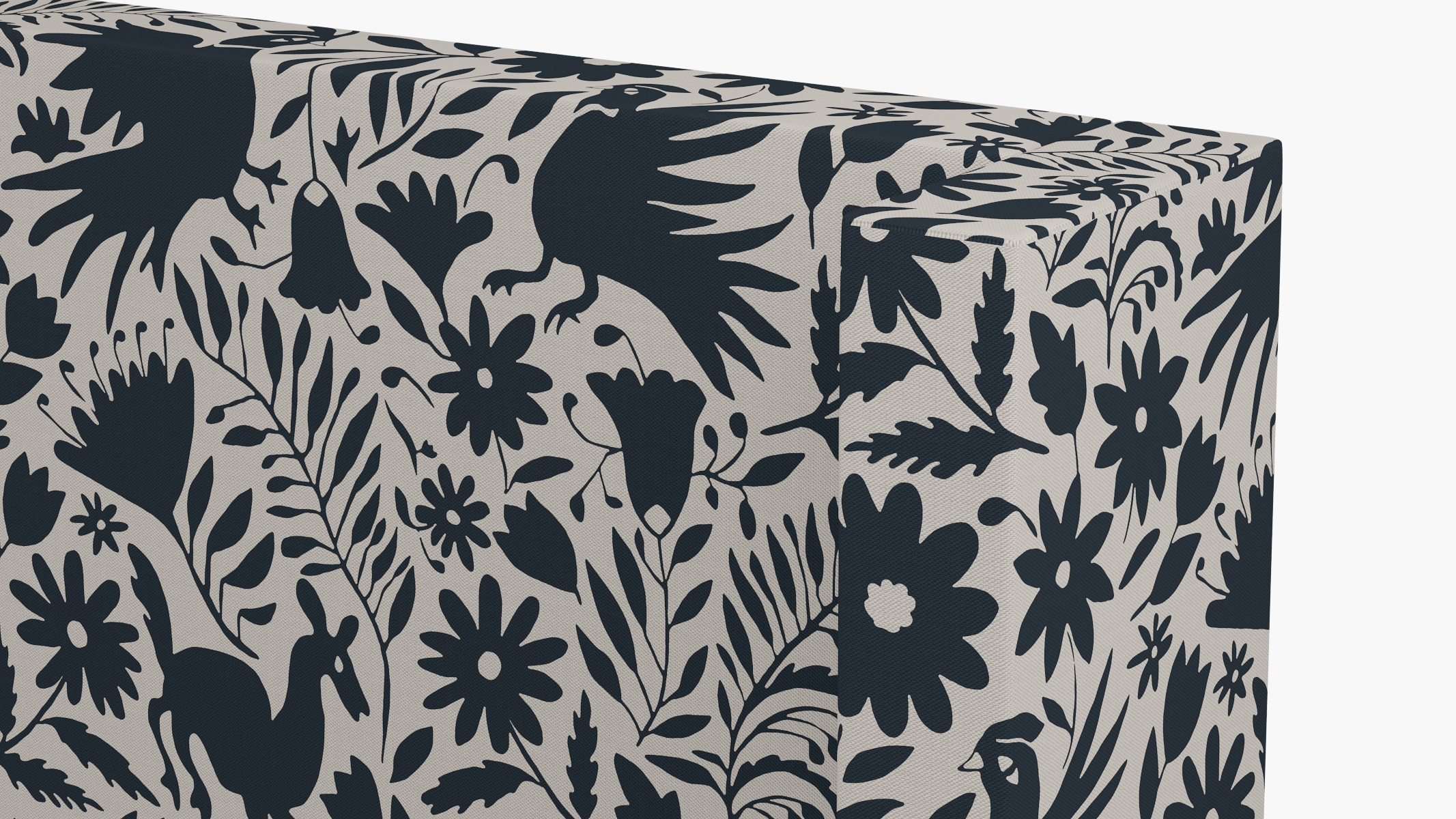 Modern Wingback Headboard, Ink Frida, Full - Image 2