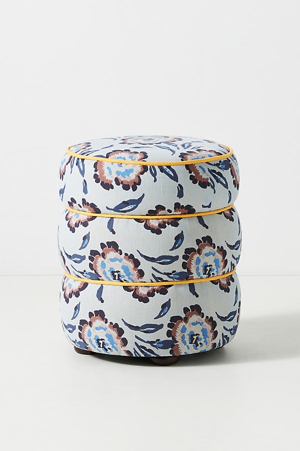 Rayla Storage Ottoman By Anthropologie in Blue - Image 0