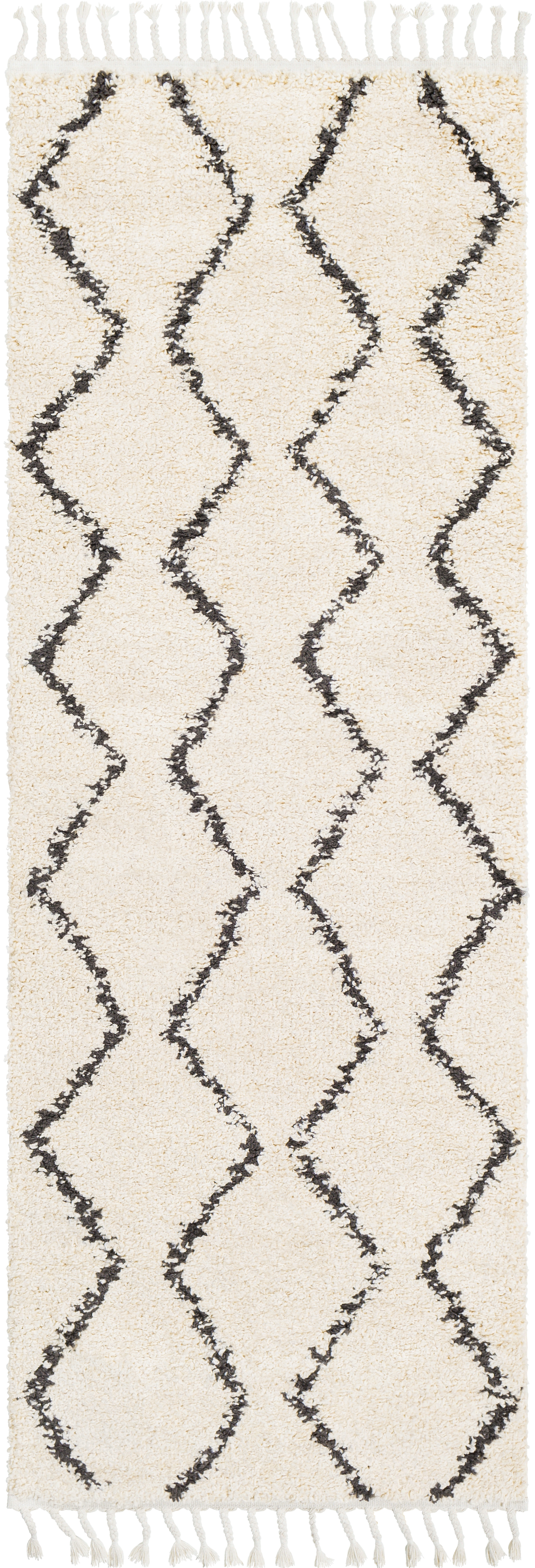 Livabliss Berber Shag Beige Indoor 2'7" x 7'3" Machine Woven Rug - Image 0