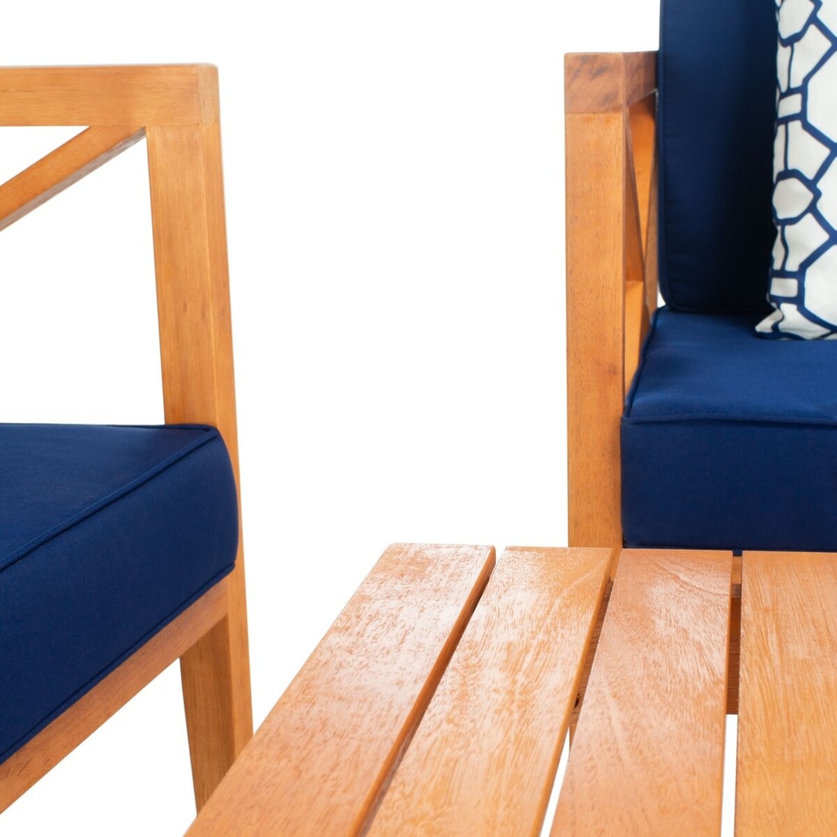 Nunzio 4 Piece Set - Natural / Navy - Safavieh - Image 4