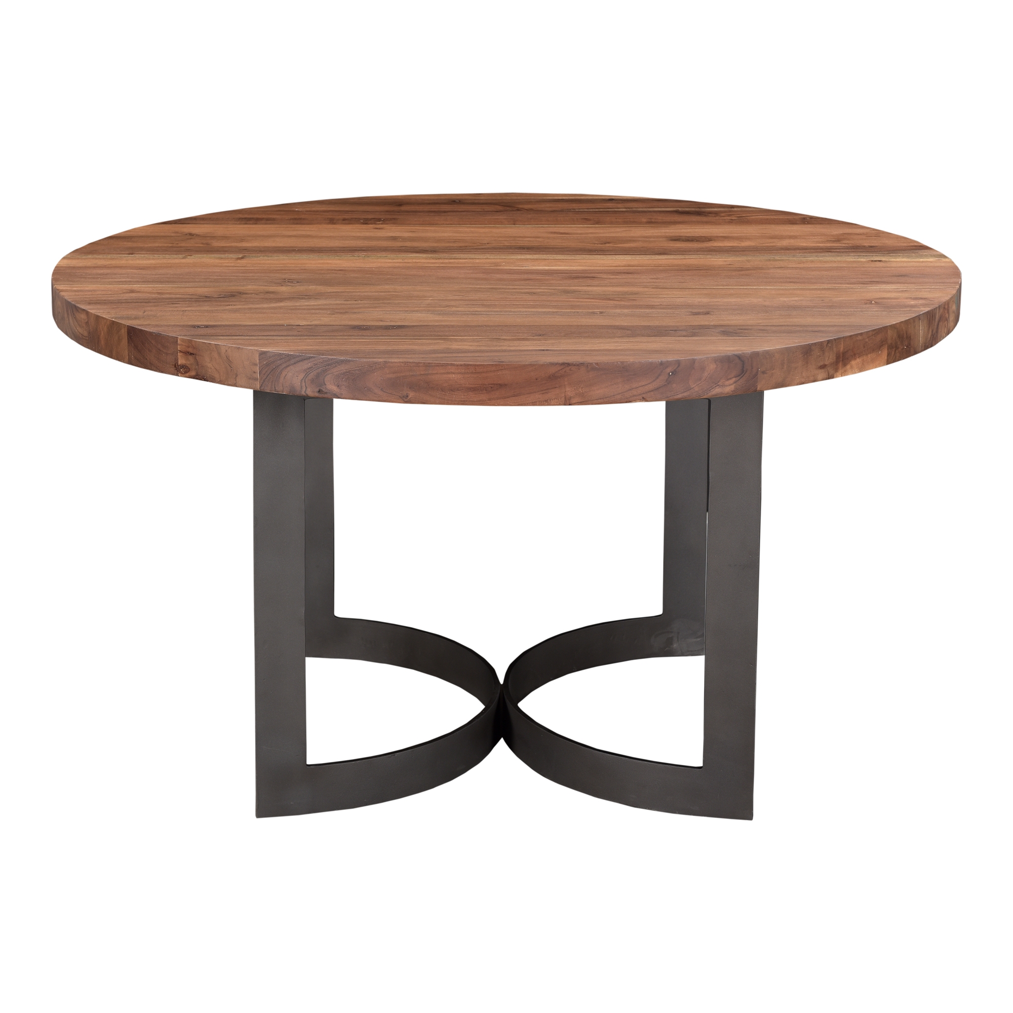Bent Round Dining Table 54In Brown - Image 1