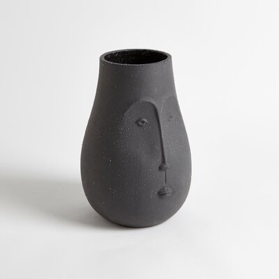Gray 12.25" Porcelain Table Vase - Image 0