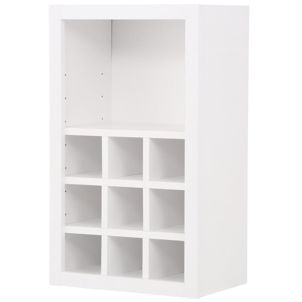 Hampton/Shaker Assembled 18x30x12 in. Wall Flex Kitchen Cabinet with Shelves and Dividers in Satin White - Image 0