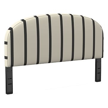 Curved Headboard, Queen, Simple Stripe, Light Flax - Image 0