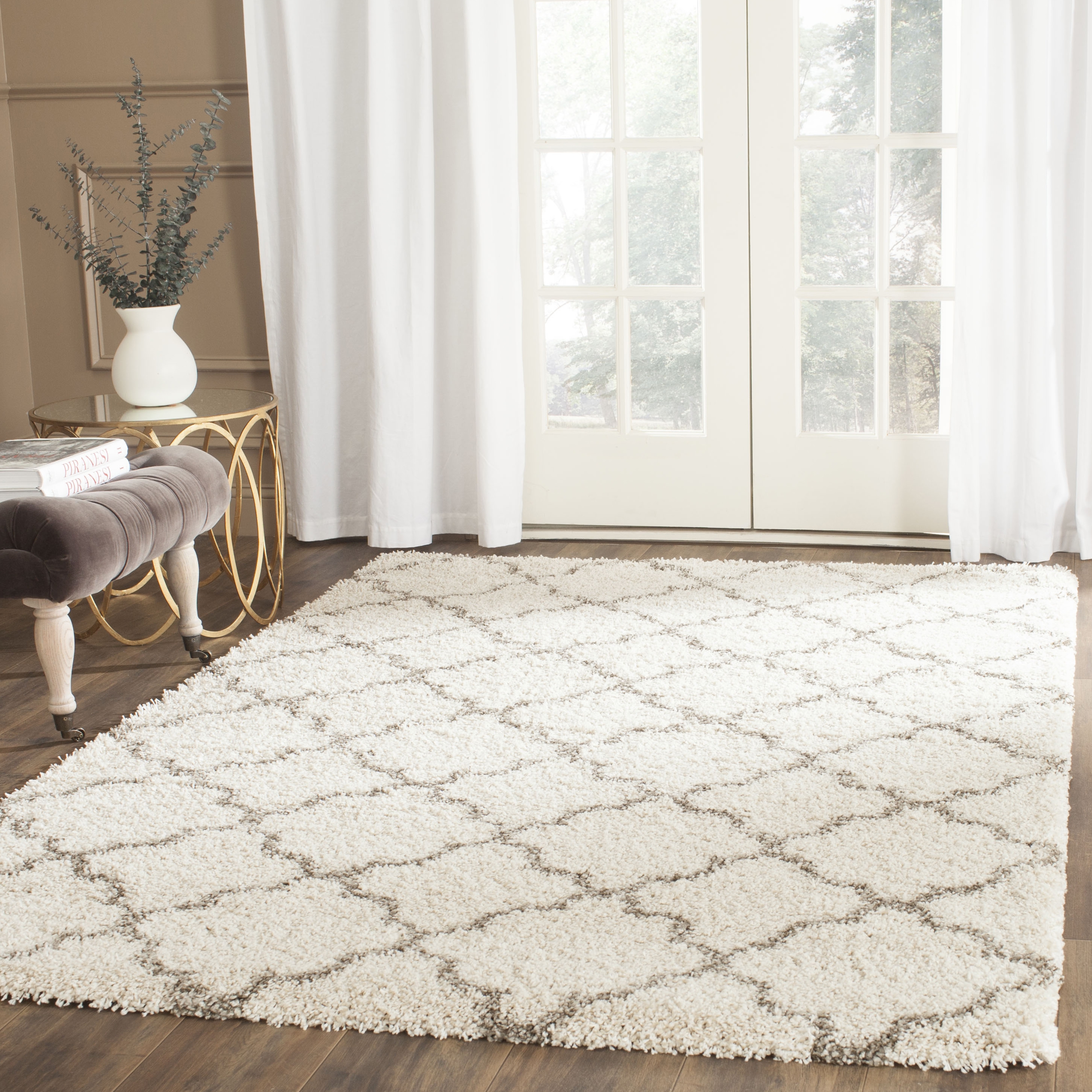 Arlo Home Woven Area Rug, SGH282A, Ivory/Grey,  5' 1" X 7' 6" - Image 1