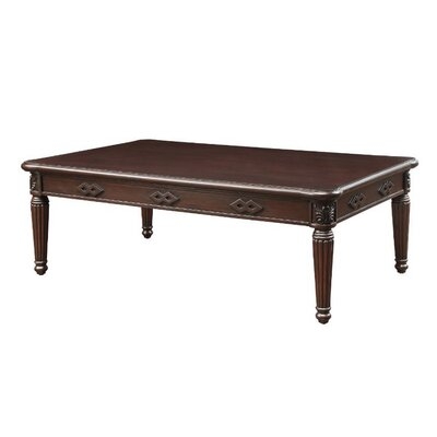 Coffee Table With Traditional Style And Turned Legs, Espresso Brown - Image 0