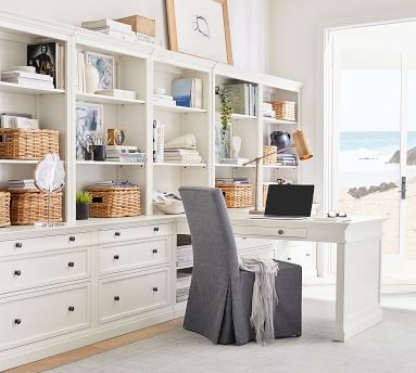 Livingston Bookcase with 2-Drawer Lateral File Cabinet, Montauk White, 35"L x 81"H - Image 2