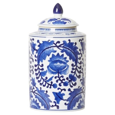 Marano Blue/White Ceramic Storage Jar