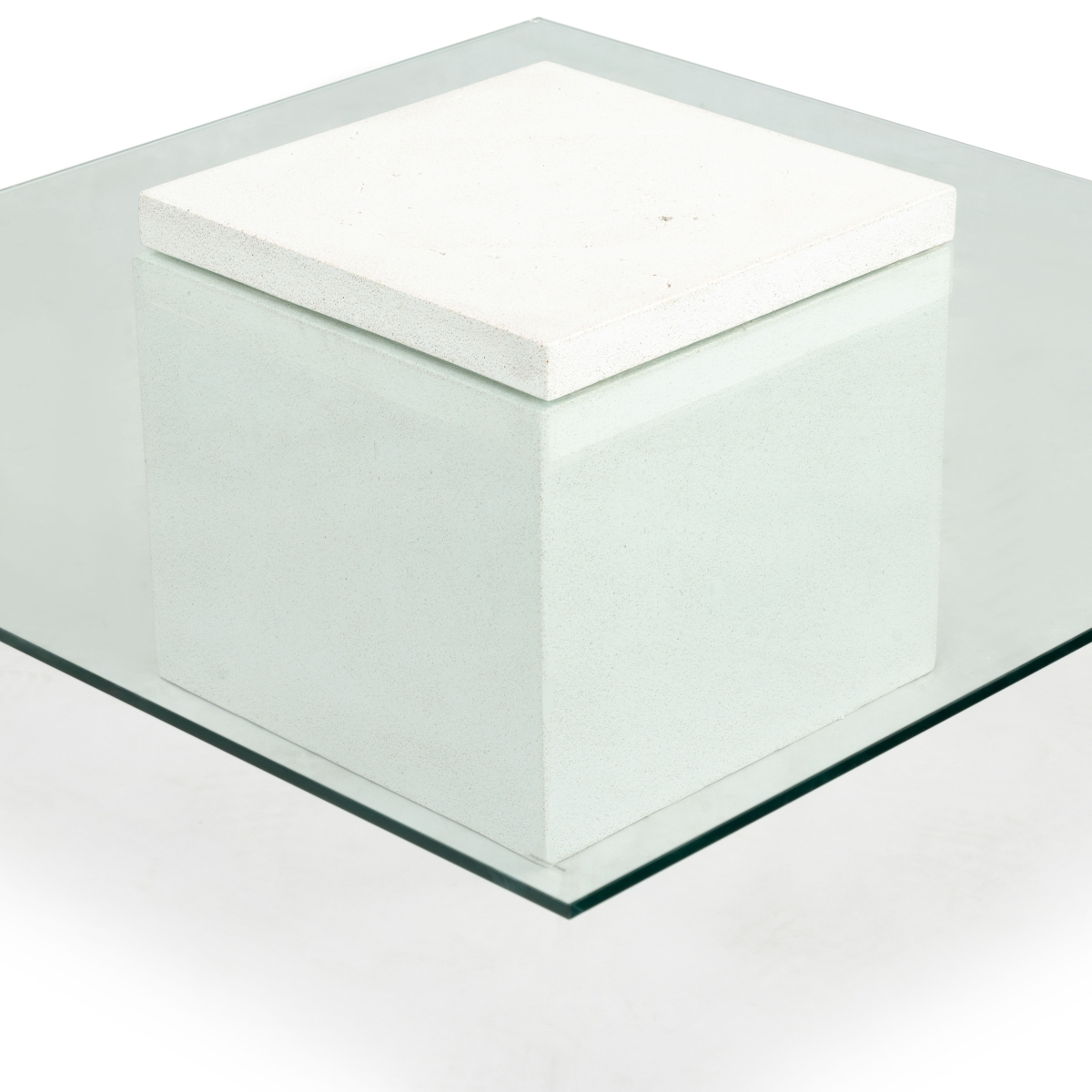 Sophibeth Concrete Coffee Table - Ivory/Clear - Image 2