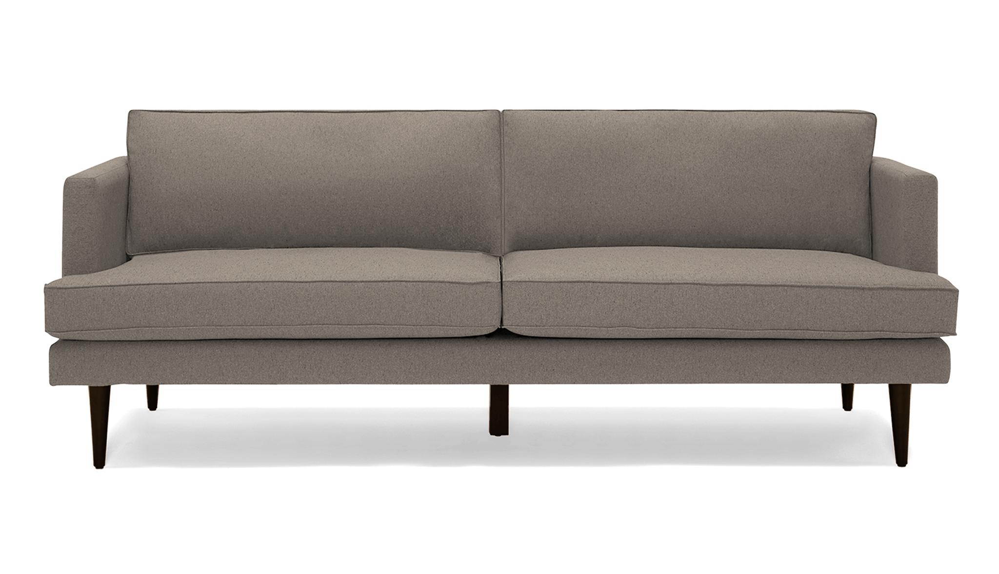 Gray Preston Mid Century Modern 86" Sofa - Prime Stone - Mocha - Image 0