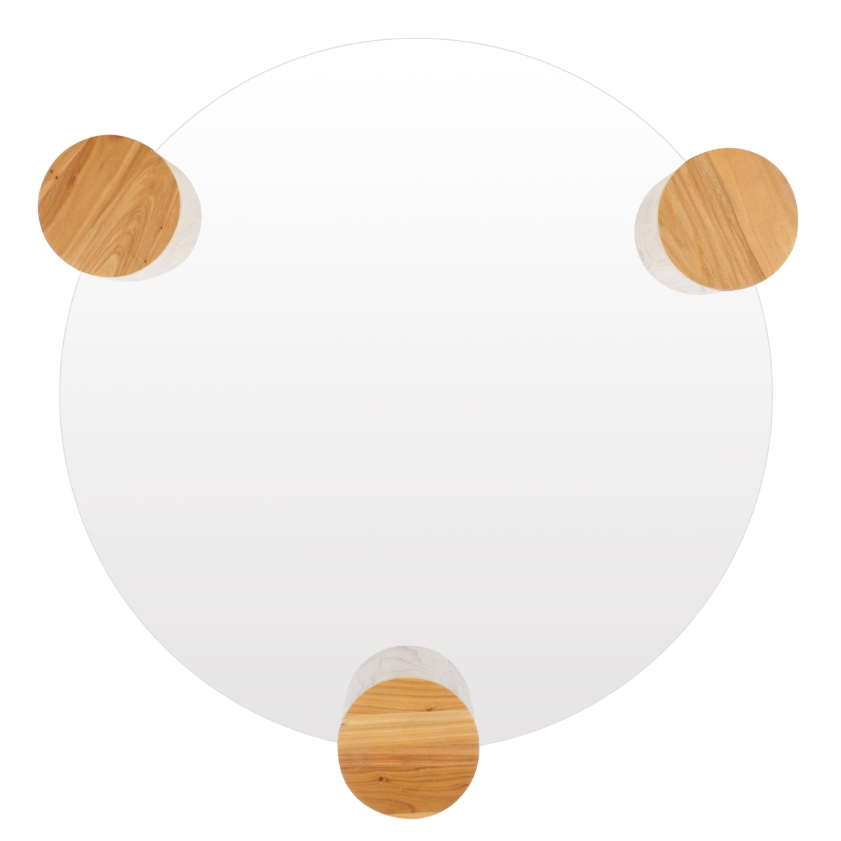 Tasharose Wood & Glass Coffee Table - Natural/Clear - Image 4