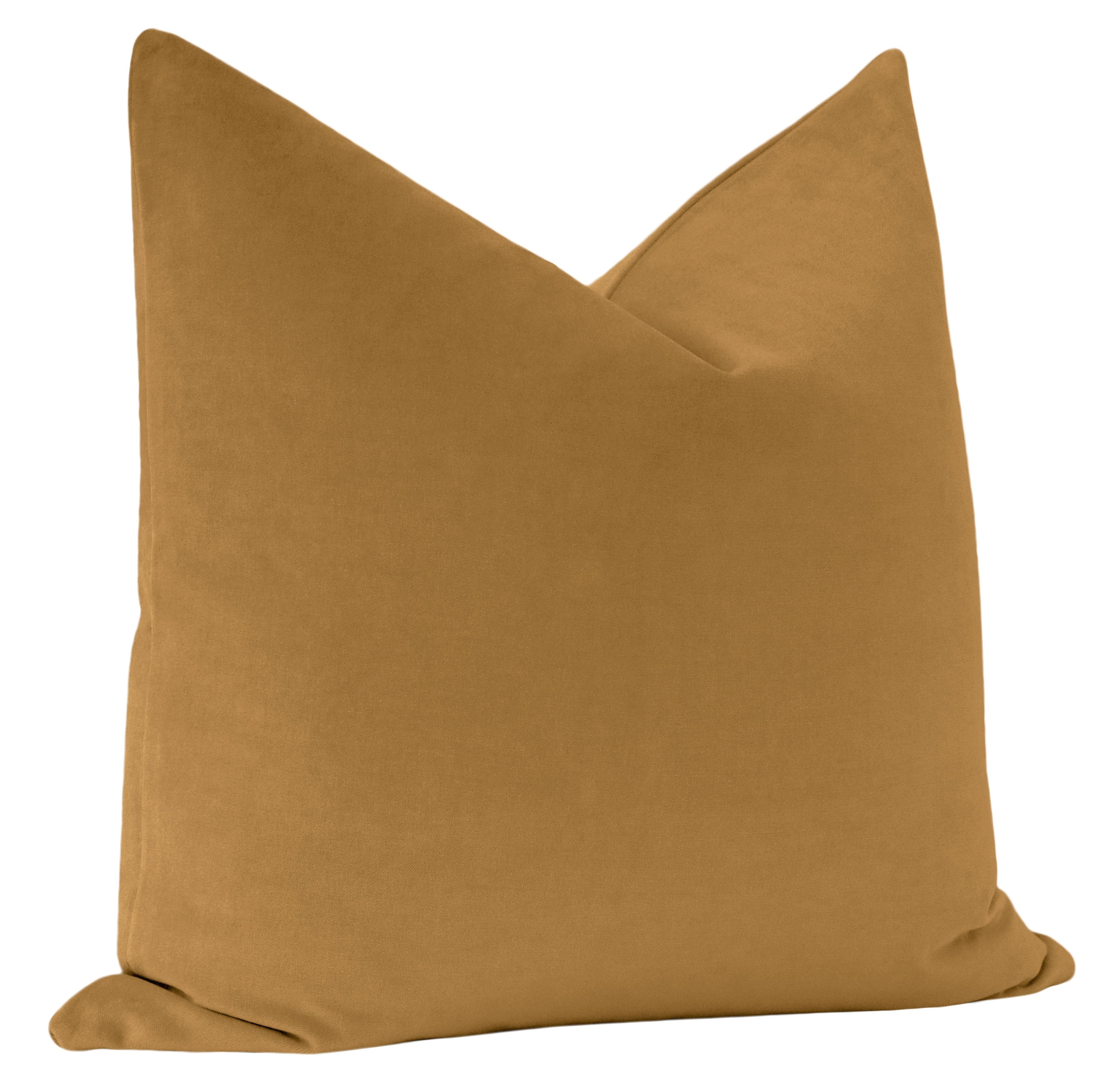 Classic Velvet Throw Pillow Cover, Sable, 18" x 18" - Image 1