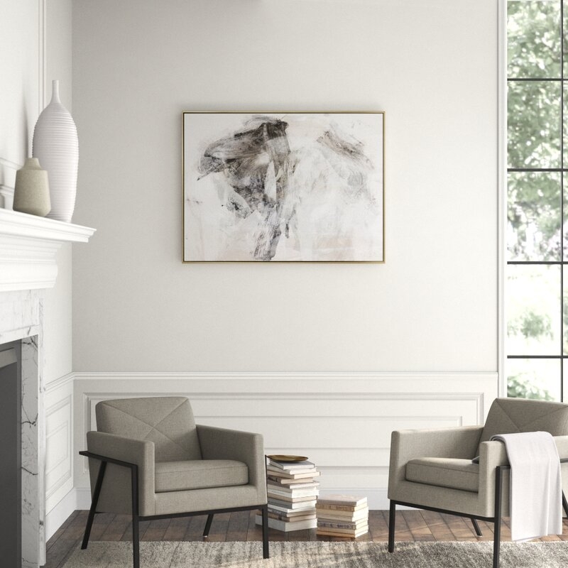 Carlyle Fine Art Smoke I by Jordan Carlyle - Floater Frame Graphic Art Print on Canvas Format: Silver Framed, Size: 36" H x 48" W x 1.75" D - Image 0